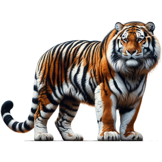 Orange Tiger With Black White Stripes Vinyl Sticker Decal