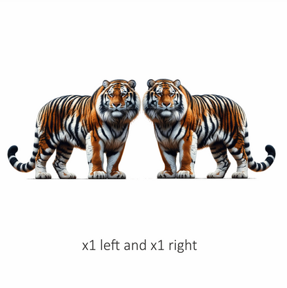 Orange Tiger With Black White Stripes Vinyl Sticker Decal