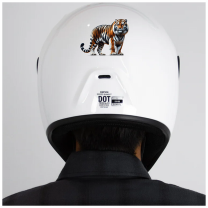 Orange Tiger With Black White Stripes Vinyl Sticker Decal
