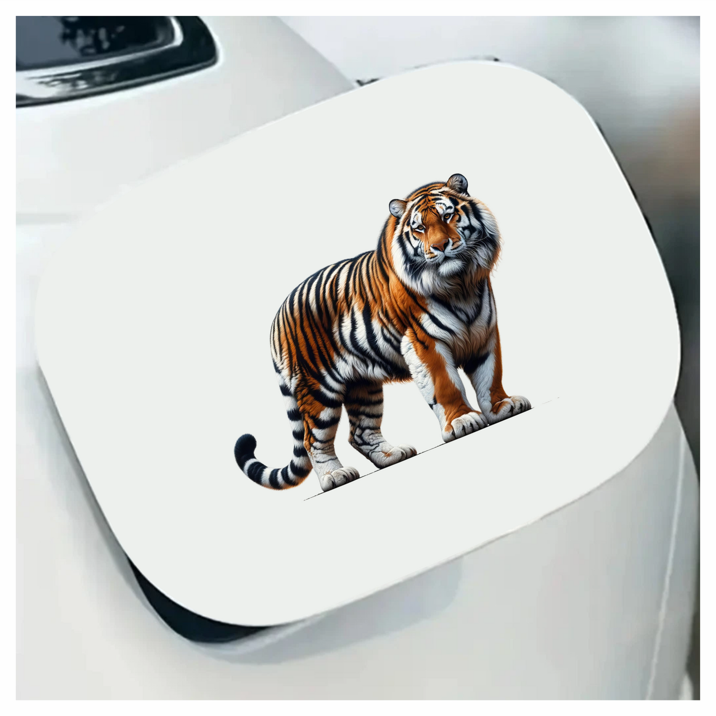 Orange Tiger With Black White Stripes Vinyl Sticker Decal