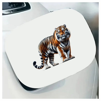 Orange Tiger With Black White Stripes Vinyl Sticker Decal
