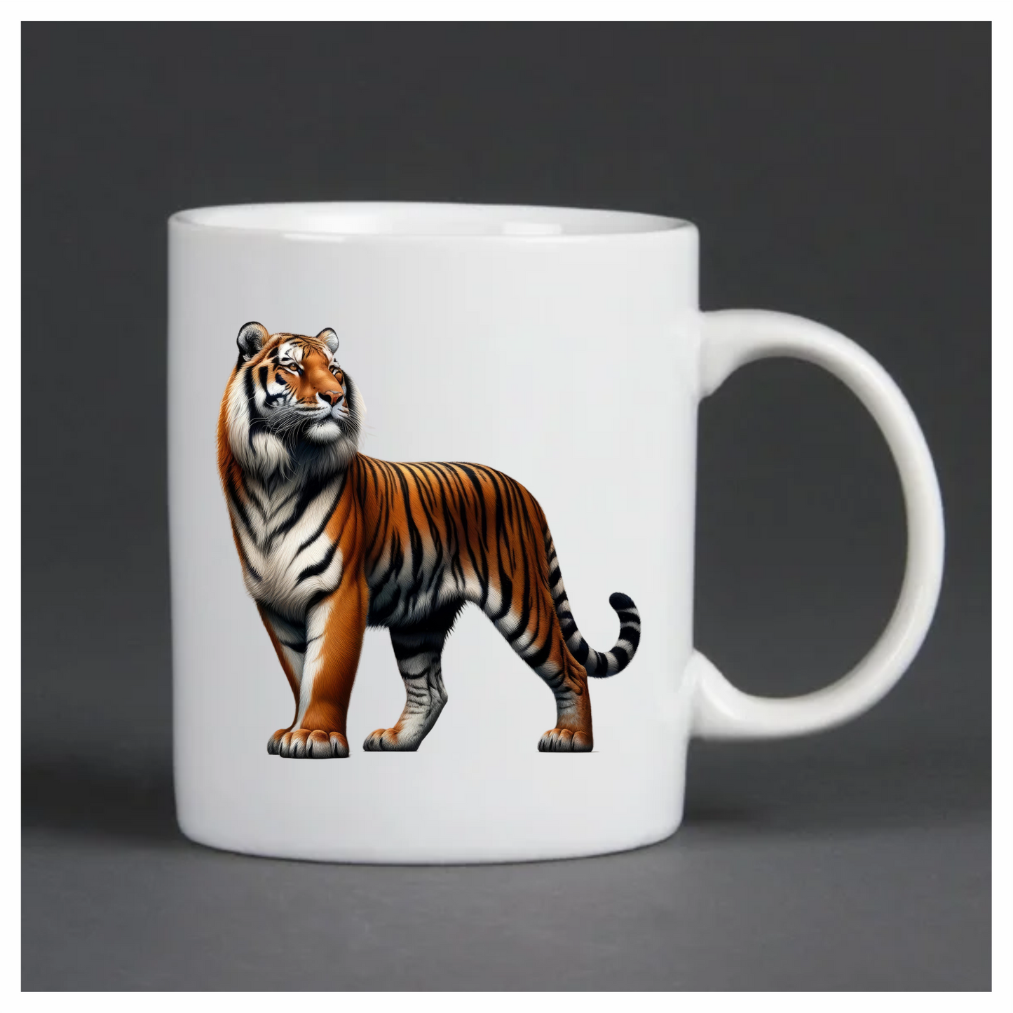 Orange Tiger With Black White Stripes Vinyl Sticker Decal