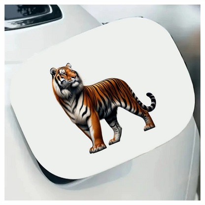 Orange Tiger With Black White Stripes Vinyl Sticker Decal