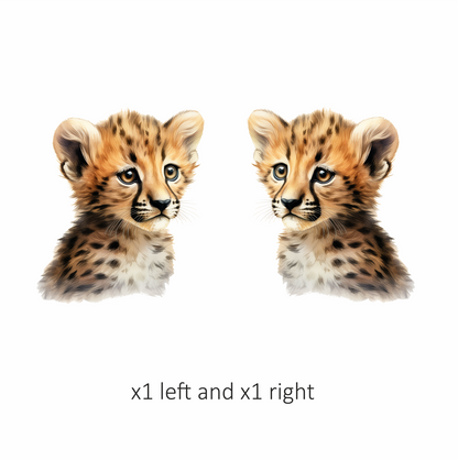 Brown Cheetah Cub With Black Spots Vinyl Sticker Decal