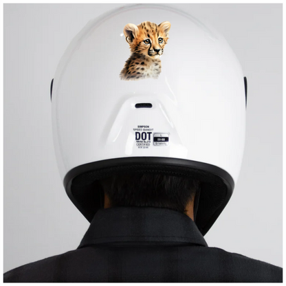 Brown Cheetah Cub With Black Spots Vinyl Sticker Decal