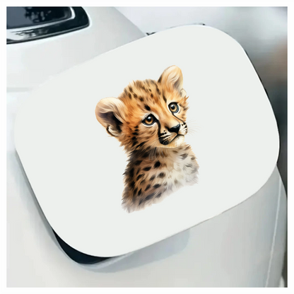 Brown Cheetah Cub With Black Spots Vinyl Sticker Decal