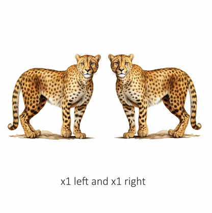 Brown Cheetah With Black Body Spots Vinyl Sticker Decal