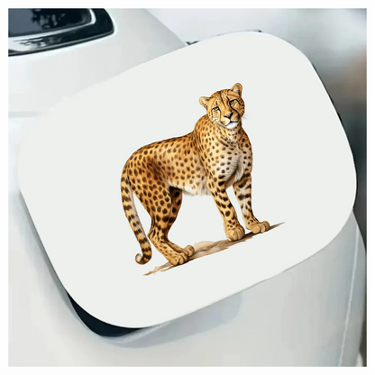 Brown Cheetah With Black Body Spots Vinyl Sticker Decal