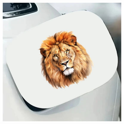 Brown Lion Face With Large Mane Vinyl Sticker Decal