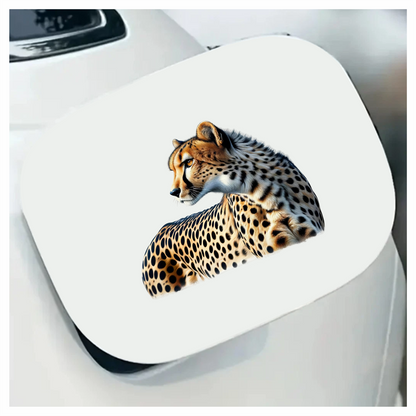Golden Cheetah Resting Looking To Side Vinyl Sticker Decal