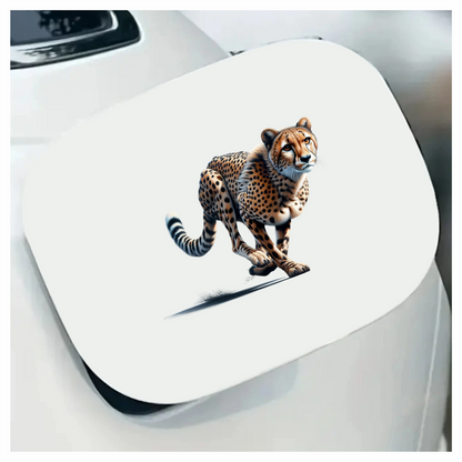 Golden Cheetah Running Fast On Ground Vinyl Sticker Decal