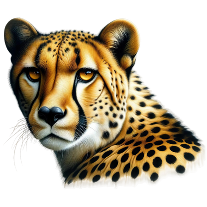 Golden Cheetah Face Close Up Portrait Vinyl Sticker Decal