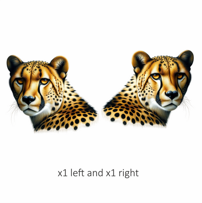 Golden Cheetah Face Close Up Portrait Vinyl Sticker Decal