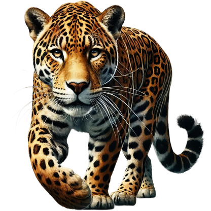 Brown Jaguar Walking Forward Strong Vinyl Sticker Decal