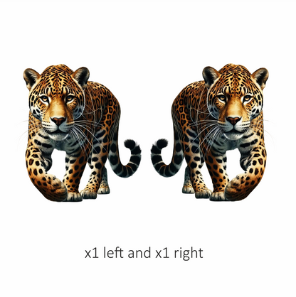 Brown Jaguar Walking Forward Strong Vinyl Sticker Decal