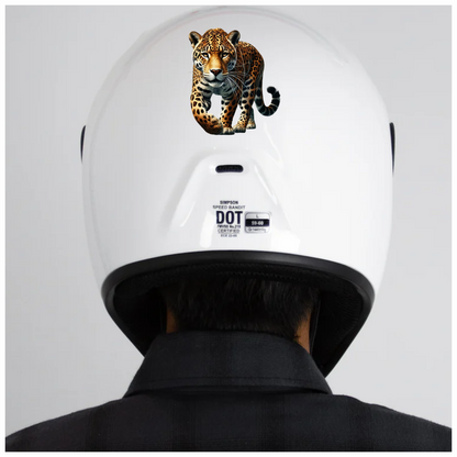 Brown Jaguar Walking Forward Strong Vinyl Sticker Decal