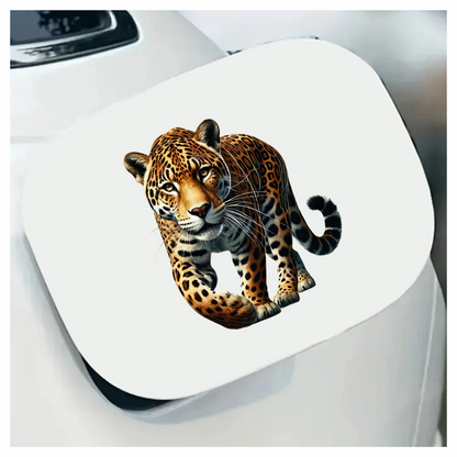 Brown Jaguar Walking Forward Strong Vinyl Sticker Decal