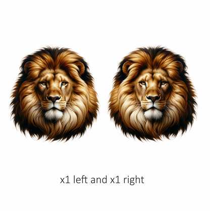 Brown Lion Face Portrait Realistic Vinyl Sticker Decal