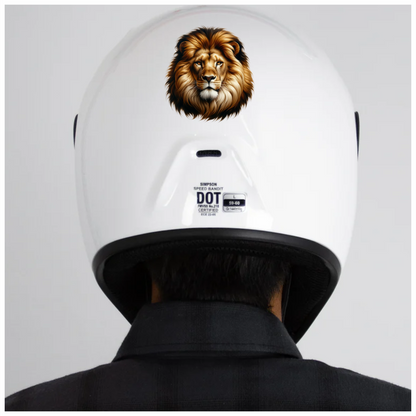 Brown Lion Face Portrait Realistic Vinyl Sticker Decal