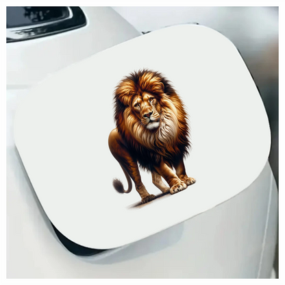 Golden Lion Standing Tall With Mane Vinyl Sticker Decal