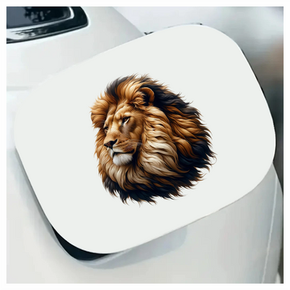 Golden Lion Head With Large Mane Vinyl Sticker Decal