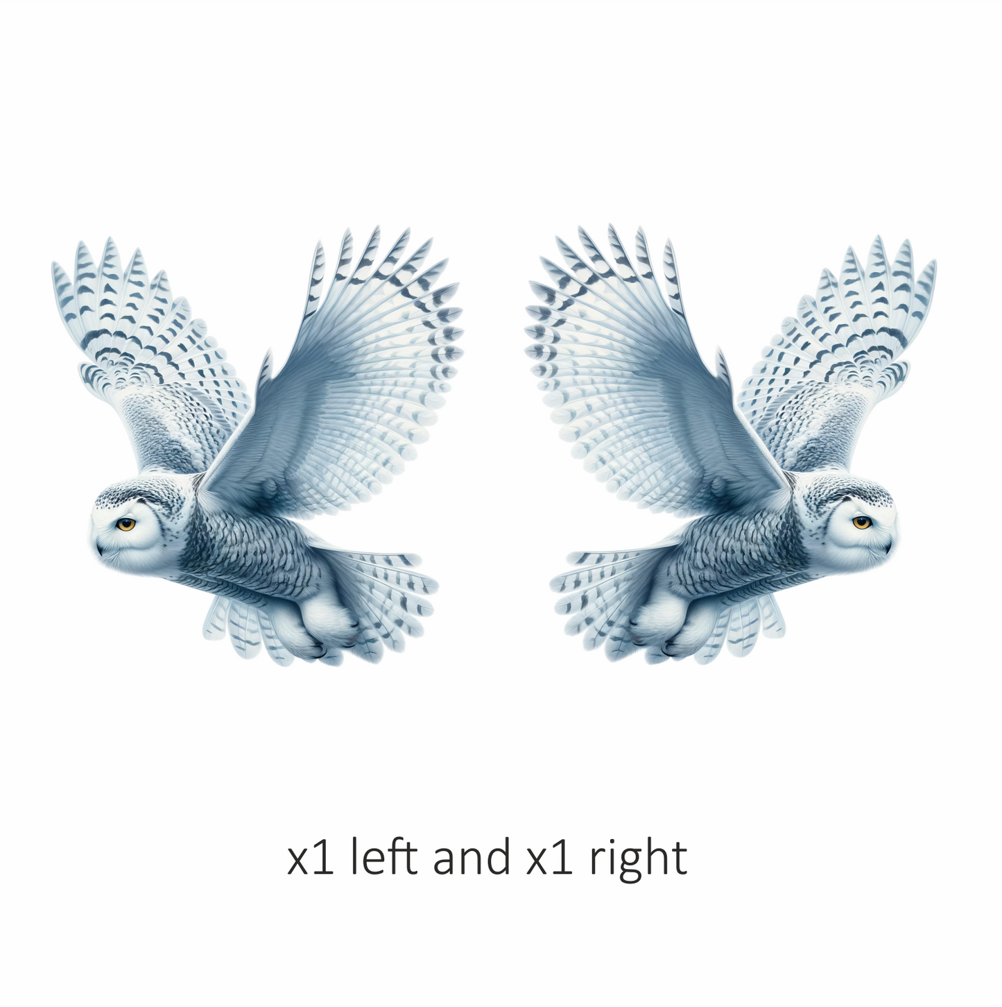 White Owl Flying With Spread Wings Vinyl Sticker Decal