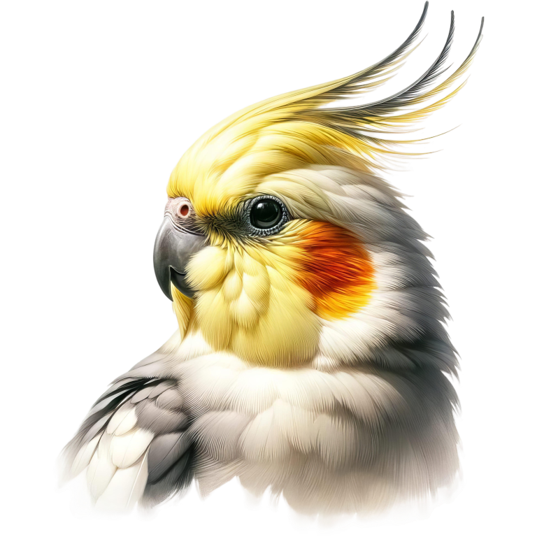 Yellow Cockatiel Parrot With Orange Cheek Vinyl Sticker Decal