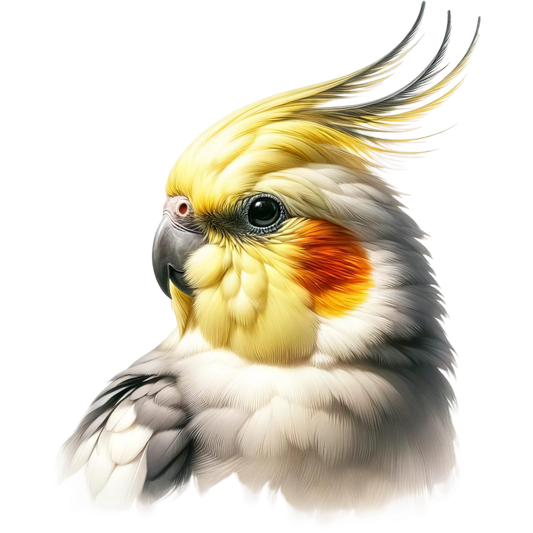 Yellow Cockatiel Parrot With Orange Cheek Vinyl Sticker Decal