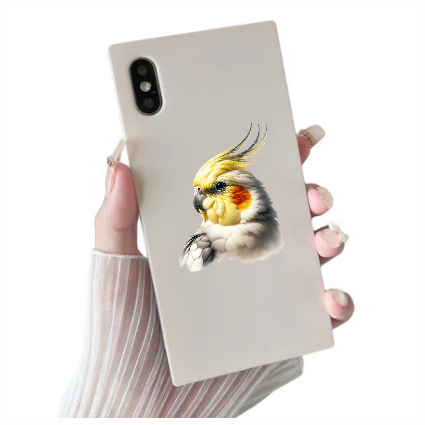 Yellow Cockatiel Parrot With Orange Cheek Vinyl Sticker Decal