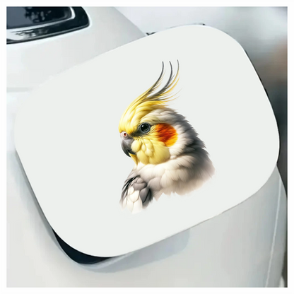 Yellow Cockatiel Parrot With Orange Cheek Vinyl Sticker Decal