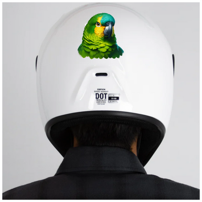Green Parrot Amazon Head Close Up Vinyl Sticker Decal