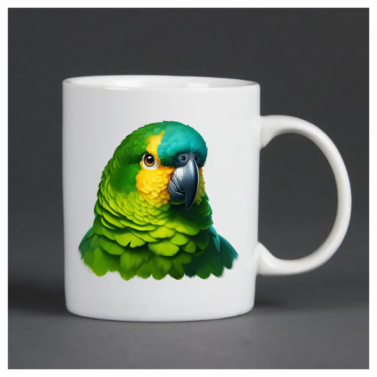 Green Parrot Amazon Head Close Up Vinyl Sticker Decal