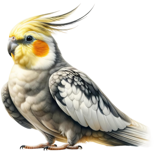 Grey Cockatiel Bird With Yellow Head Vinyl Sticker Decal