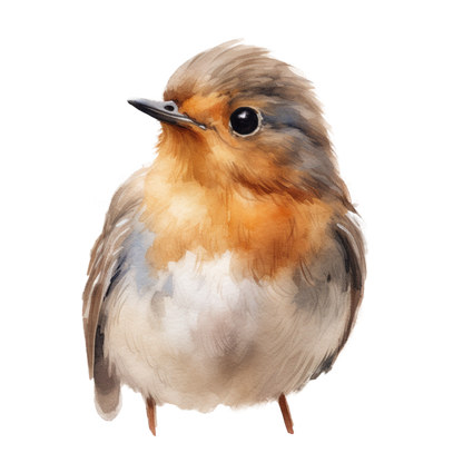 Brown Bird Robin Small Cute Vinyl Sticker Decal