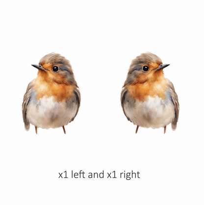 Brown Bird Robin Small Cute Vinyl Sticker Decal