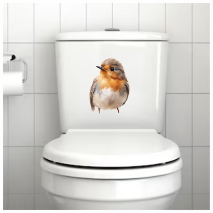 Brown Bird Robin Small Cute Vinyl Sticker Decal