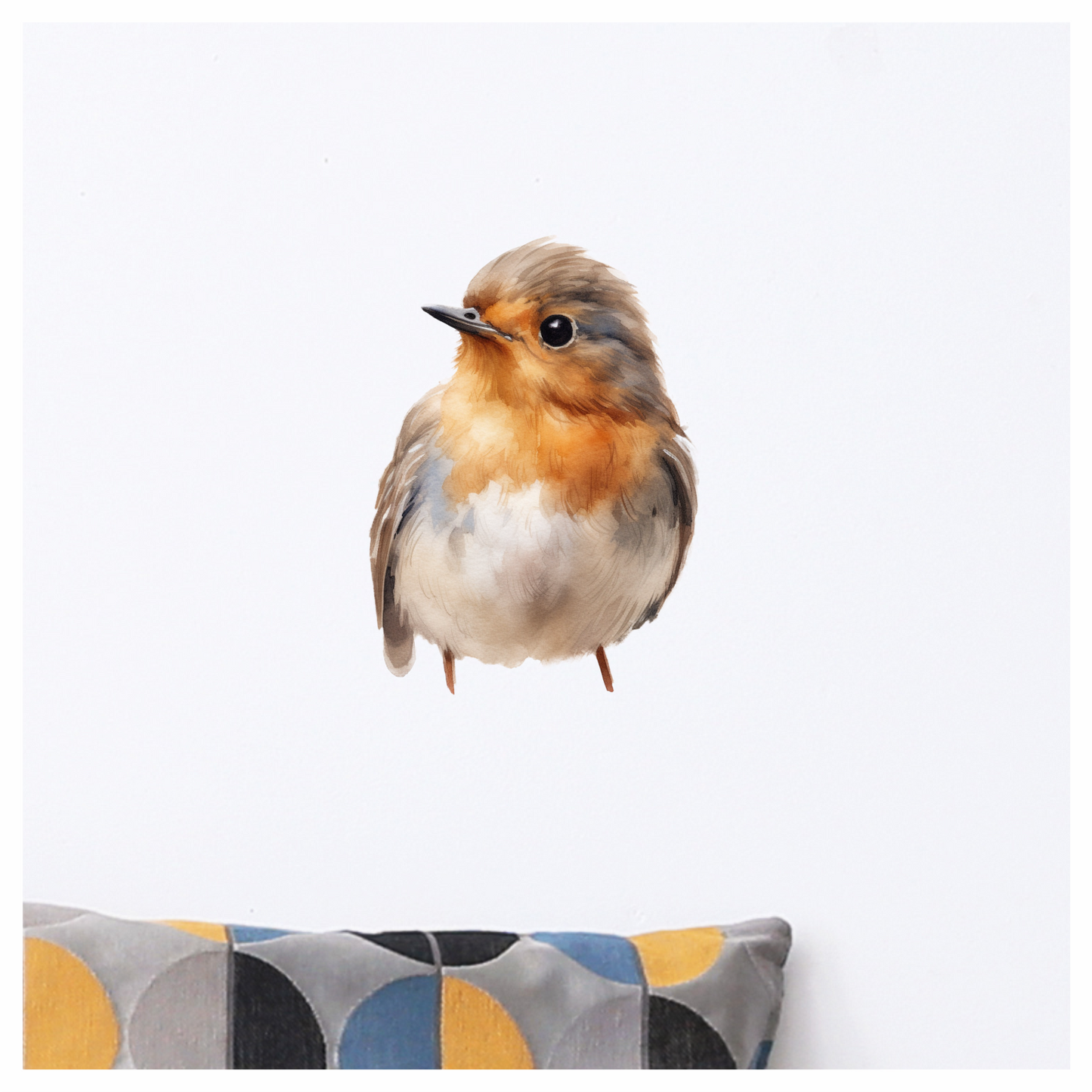 Brown Bird Robin Small Cute Vinyl Sticker Decal