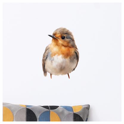 Brown Bird Robin Small Cute Vinyl Sticker Decal