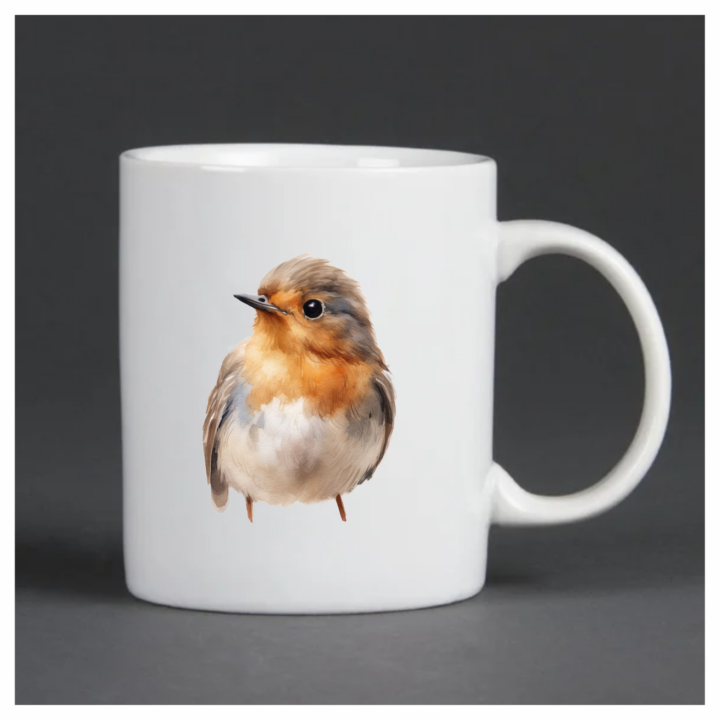 Brown Bird Robin Small Cute Vinyl Sticker Decal