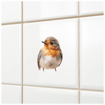 Brown Bird Robin Small Cute Vinyl Sticker Decal