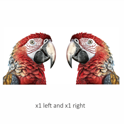 Red Macaw Parrot With Large Beak Vinyl Sticker Decal