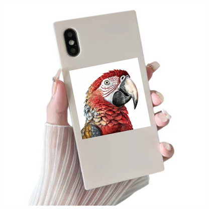 Red Macaw Parrot With Large Beak Vinyl Sticker Decal