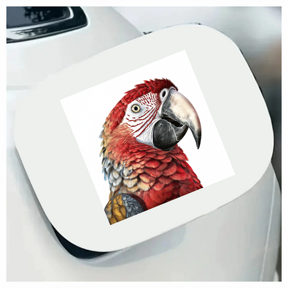 Red Macaw Parrot With Large Beak Vinyl Sticker Decal
