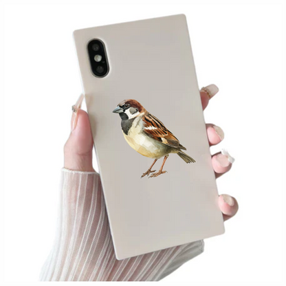 Brown Sparrow Bird With Black Mark Vinyl Sticker Decal