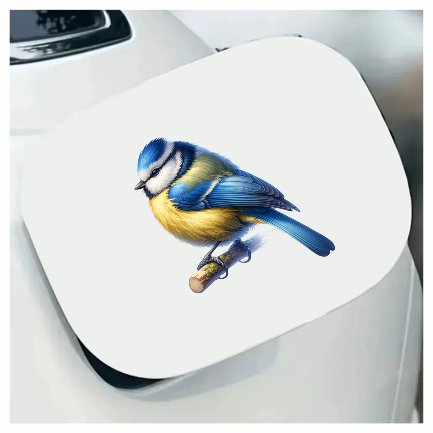 Blue Eurasian Blue Tit On Branch Vinyl Sticker Decal