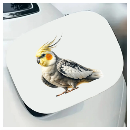 Grey Cockatiel Bird With Yellow Head Vinyl Sticker Decal