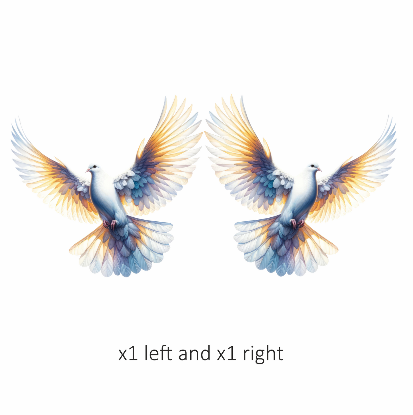 White Dove Bird With Spread Wings Vinyl Sticker Decal