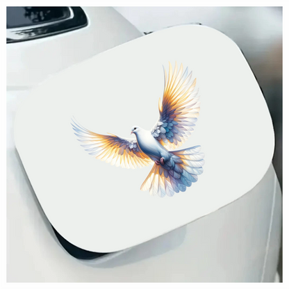 White Dove Bird With Spread Wings Vinyl Sticker Decal