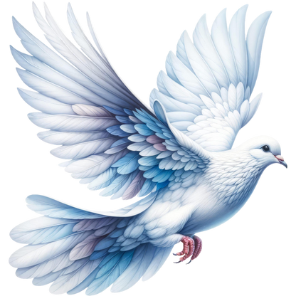 White Dove Bird With Open Wings Vinyl Sticker Decal