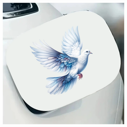 White Dove Bird With Open Wings Vinyl Sticker Decal